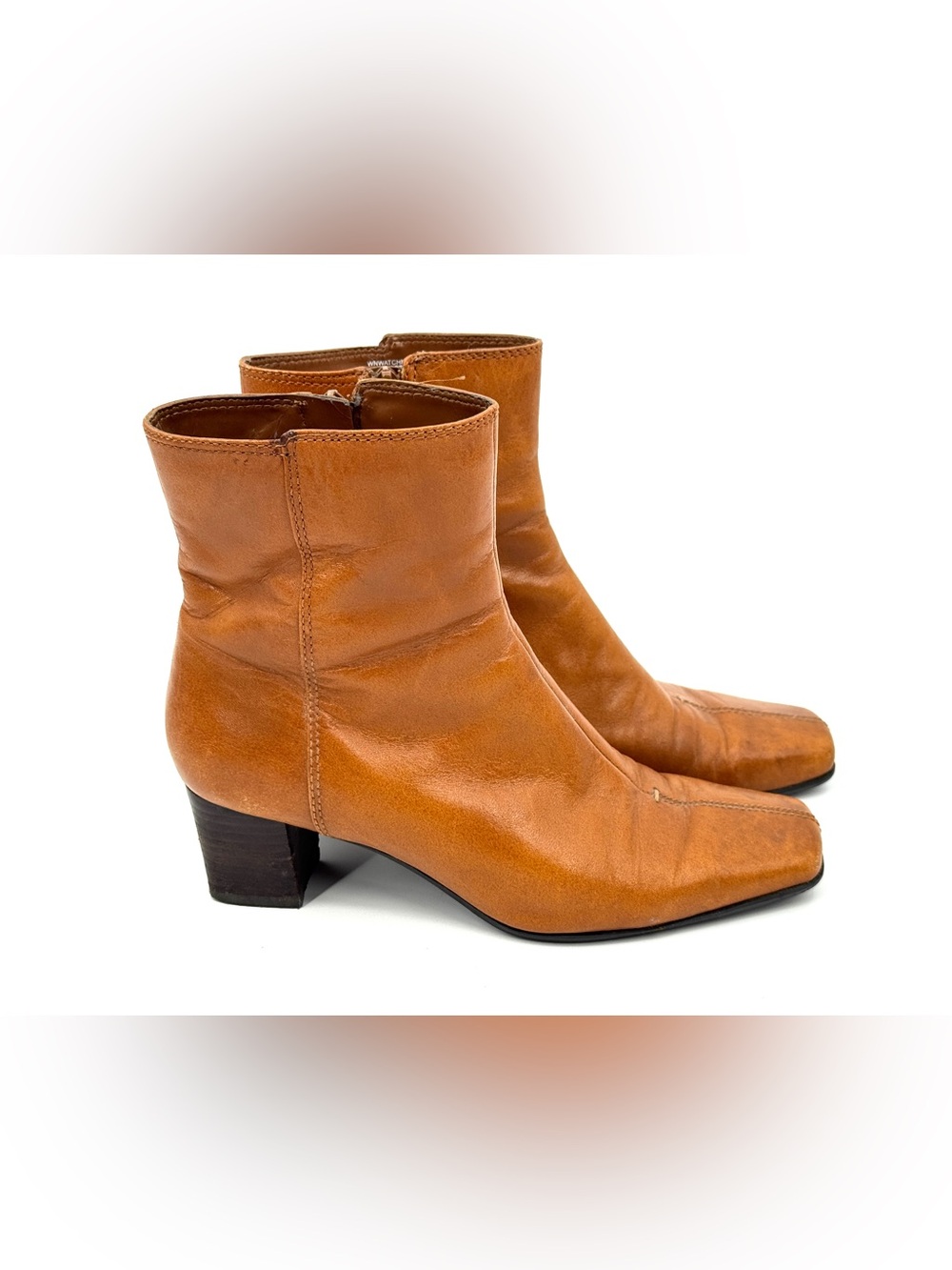 Nine West Women’s Tan Leather Ankle Boots